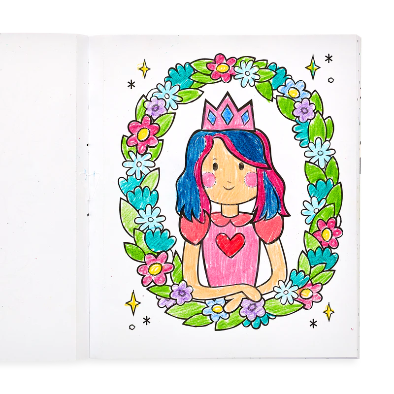 Color-In Book: Princess & Fairies