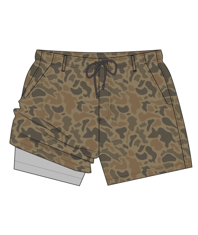 Youth La Costa Lined Swim Trunk, Stone Brown