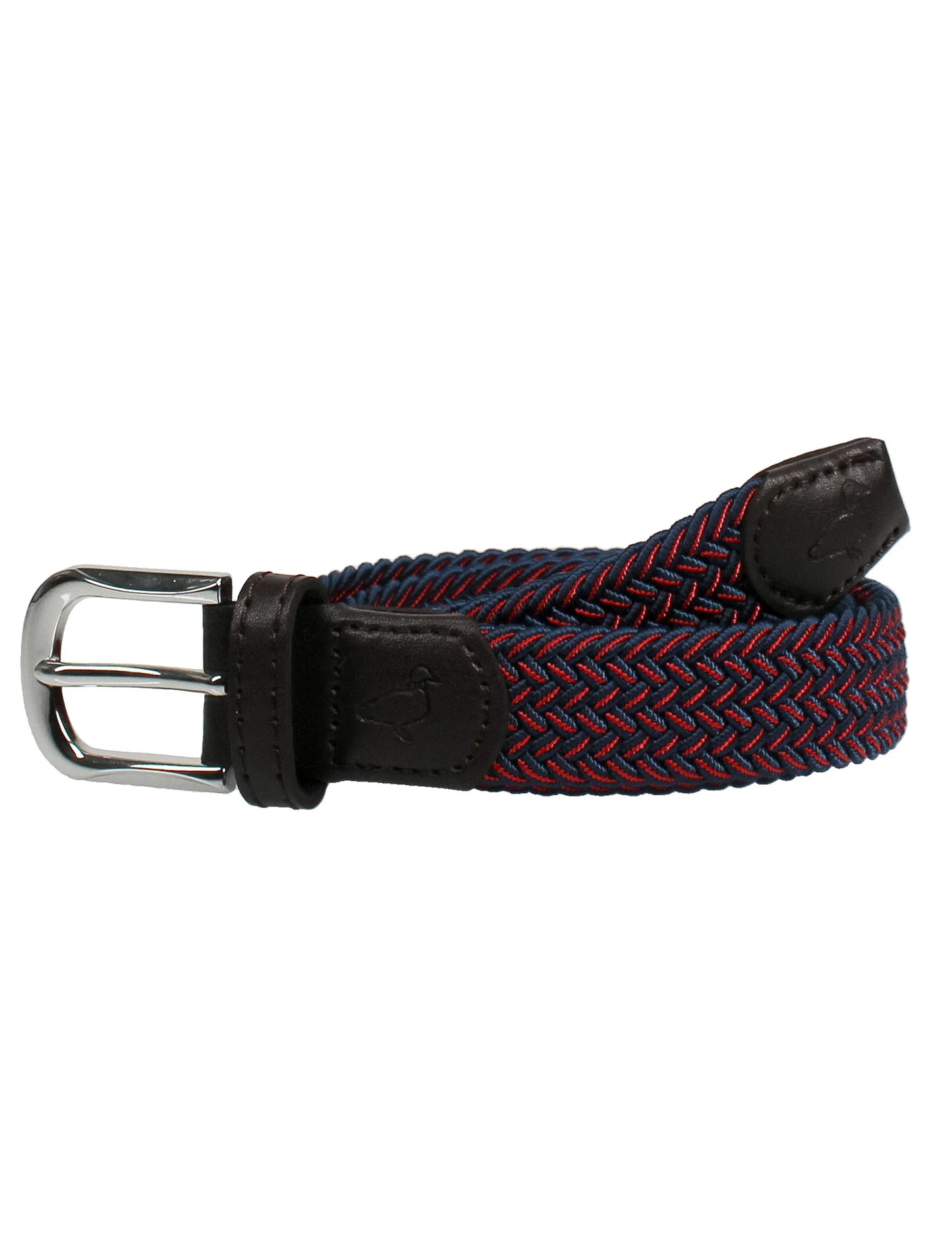 Boys Country Club Stretch Belt, Navy/Red