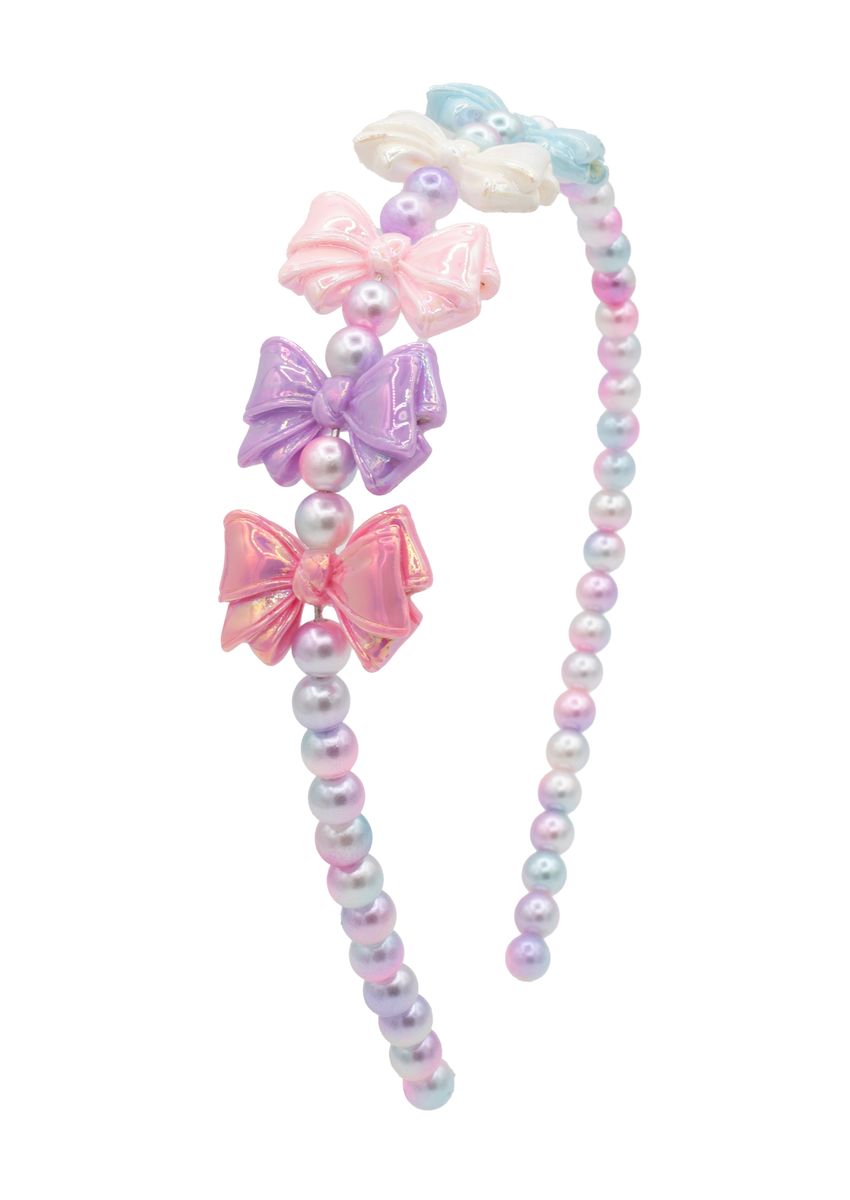 Multi Bow Pearl Headband, Pastel