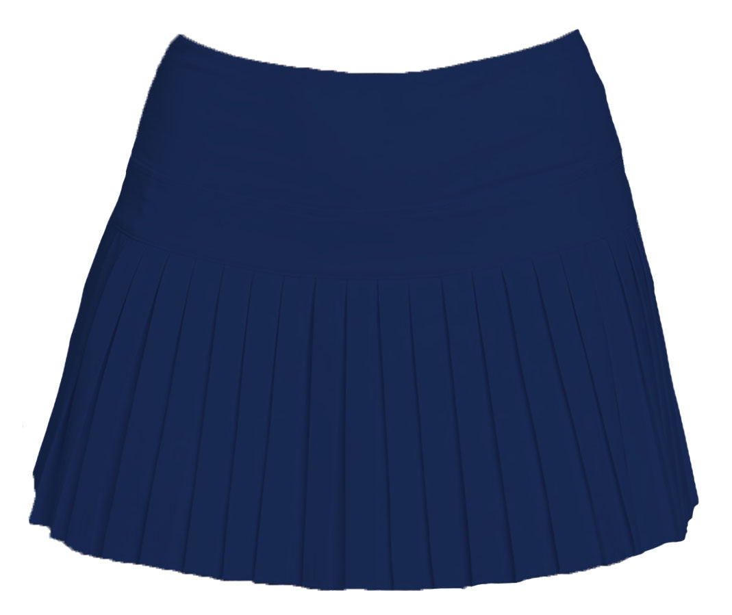 Mini Pleated Skort in Solid Navy