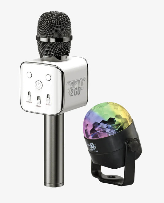 Party 2 Go Mic and Disco Ball Combo (2 colors)