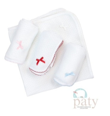Paty Receiving Swaddle Blanket, White