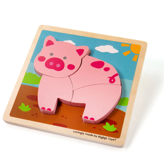 Chunky LIft Out Puzzle, Pig