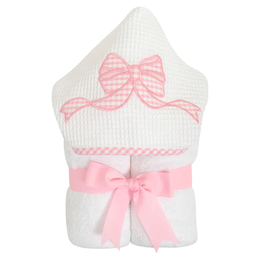 3Marthas Pink Bow Hooded Towel