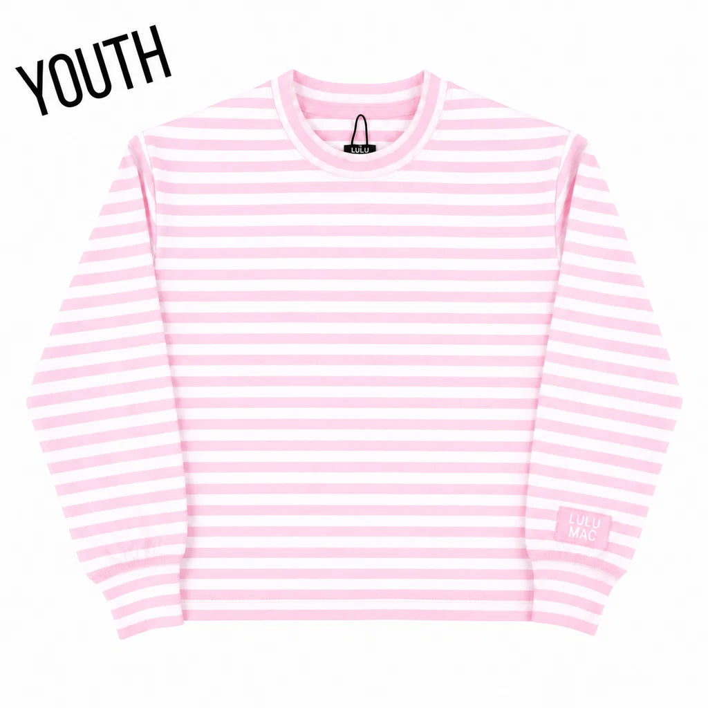 LULU MAC Stripe Long Sleeve Top, Pink