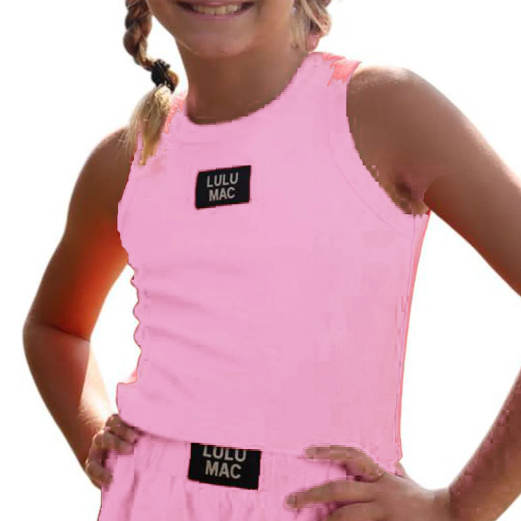 Kids LULU MAC Tank, Light Pink