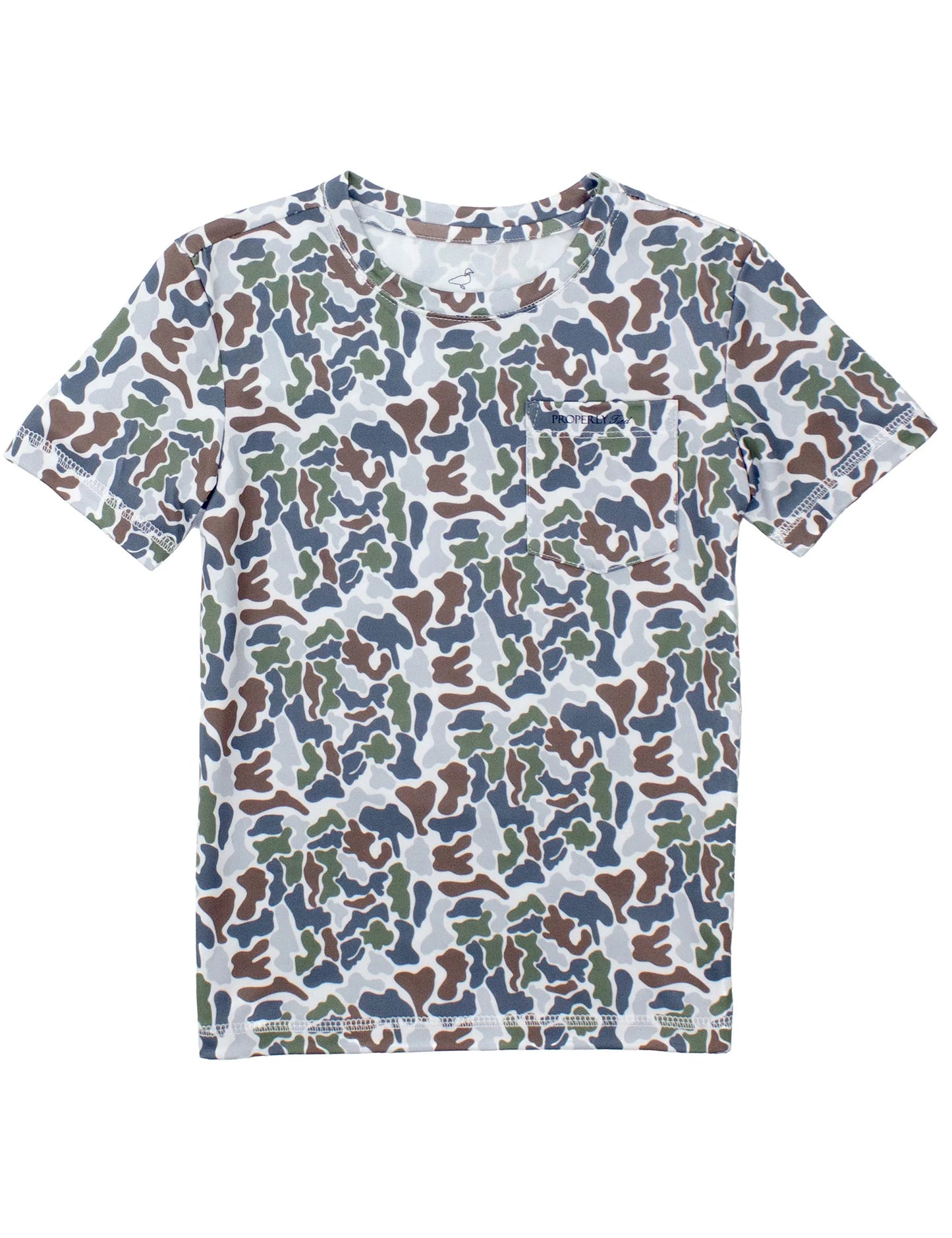 Boys Ravine Pocket Tee, Terra Camo