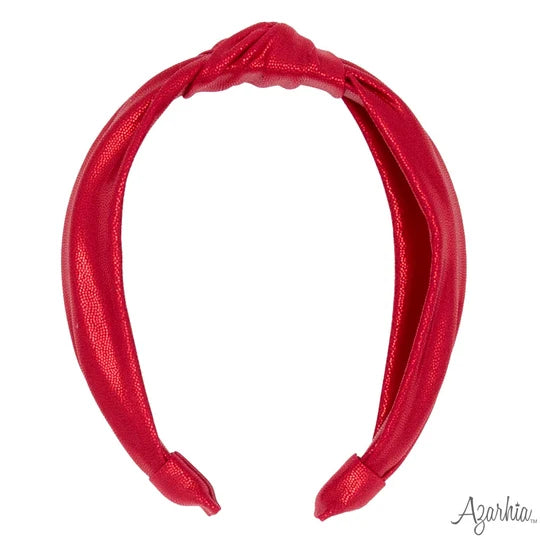 Top Knot Headband, Red Shimmer