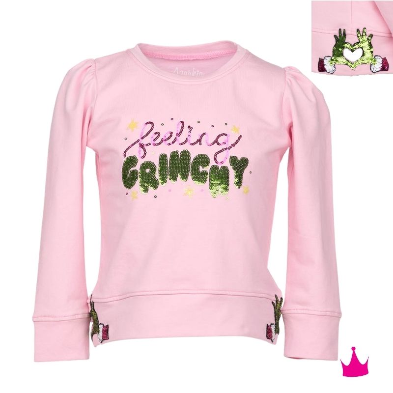 Sequin Feelin Grinchy Top, Pink