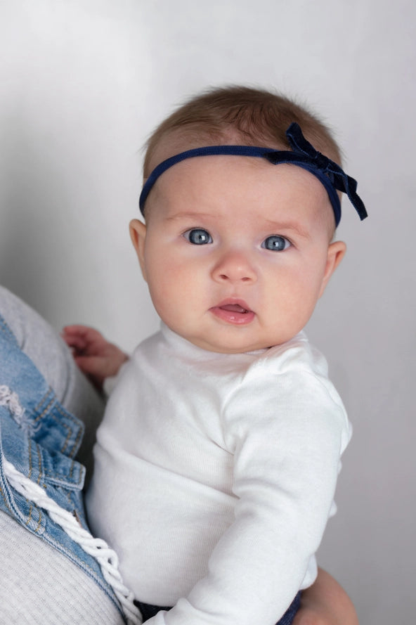 Velvet Shoelace Bow Headband (Multiple Colors)