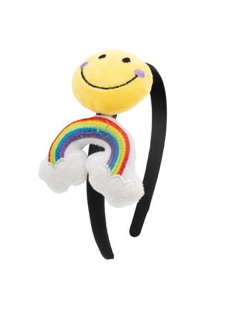Smiley/Rainbow Plush Headband