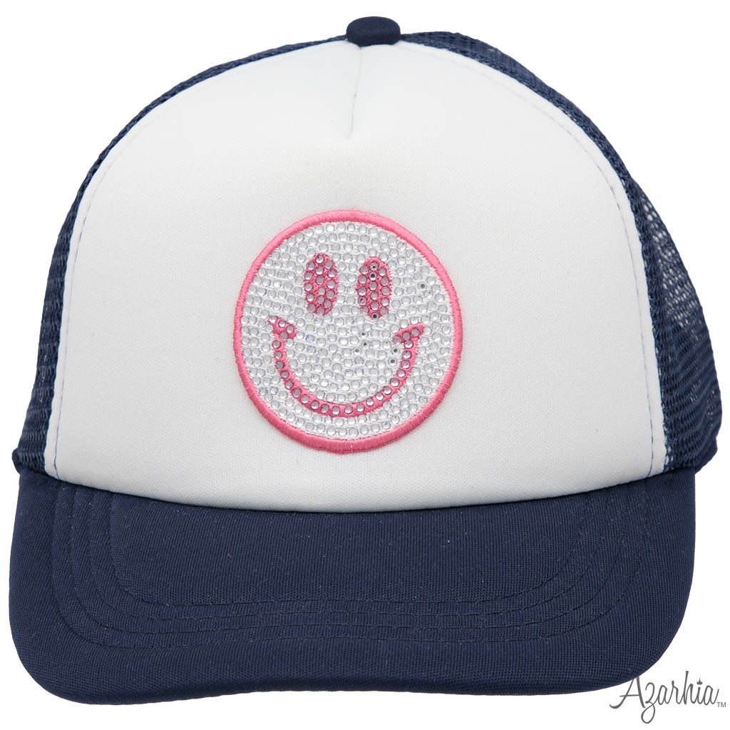 Rhinestone Smiley Trucker Hat