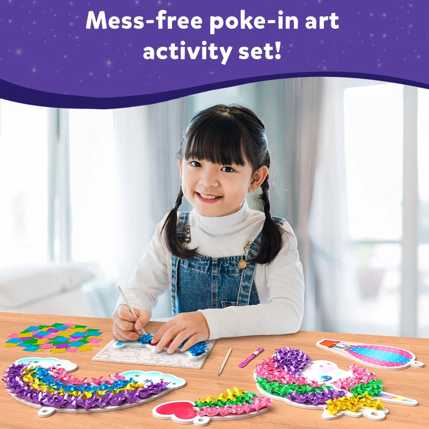 Poke-in Art Magical Unicorn Dream Decor Mess-Free Fun Kit