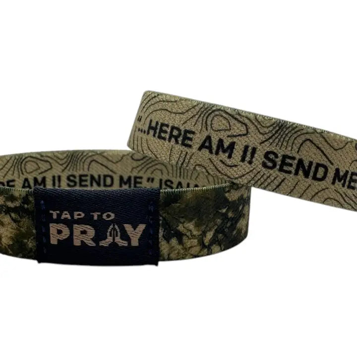 Tap To Pray™ Wristbands - Valor Camo & Isaiah 6:8