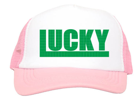 Rhinestone Lucky Youth Trucker Hat