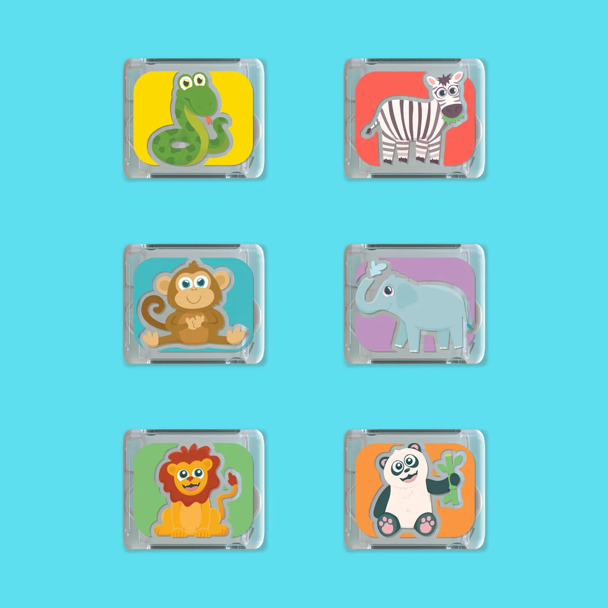 GloPals Light Up Cubes, Zoo Theme Set