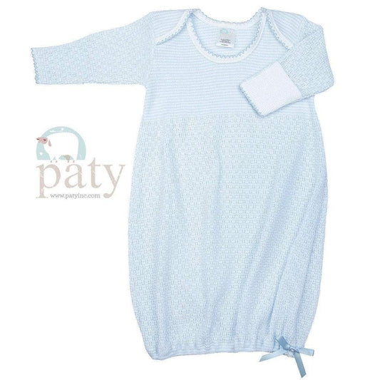Paty LS Lap Shoulder Gown, Solid Color