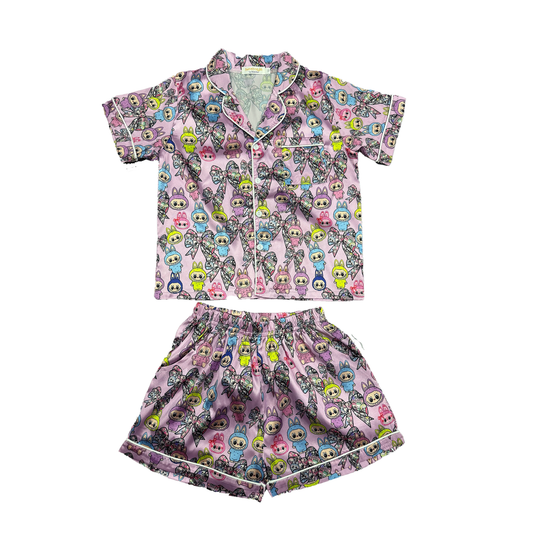 Labubu Print Satin PJS