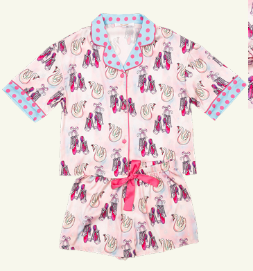 Swan Lake Silky Short PJ Set