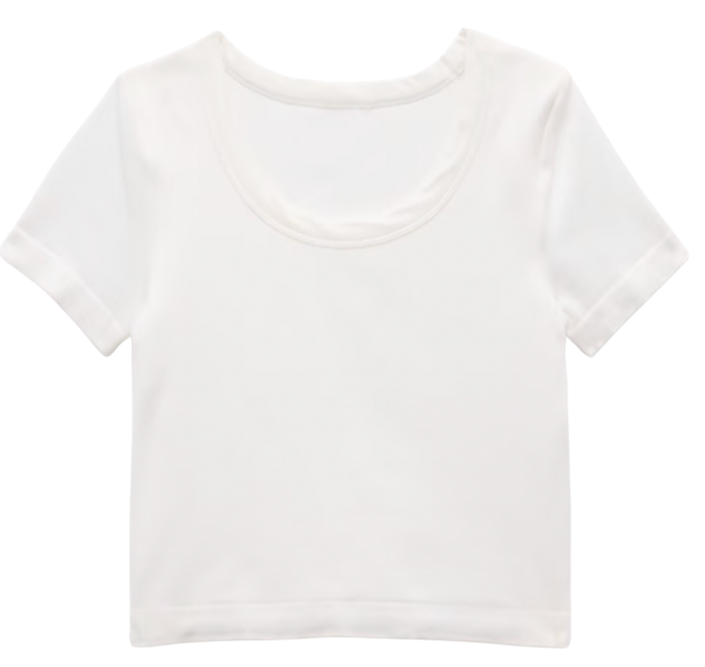 Seamless Basic SS Tee, White