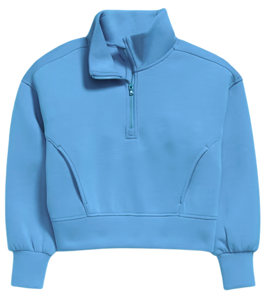Flodal 1/4 Zip Up Sweatshirt, Lt Blue