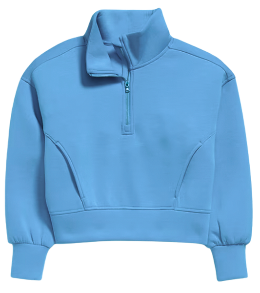 Flodal 1/4 Zip Up Sweatshirt, Lt Blue