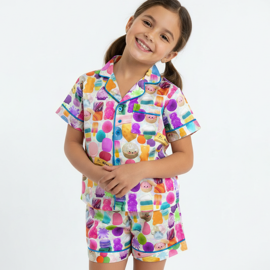 Squishies Print Satin PJ Set