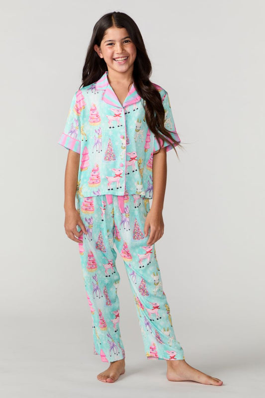 Prancer Satin Pajama Pant Set