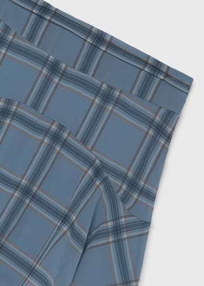 Indigo Plaid Skirt