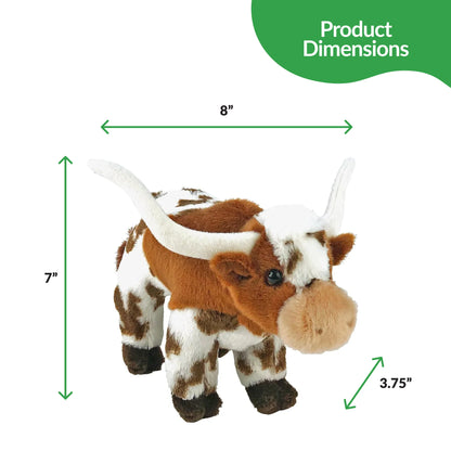 8" Woodrow the Longhorn Bull