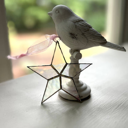 Little Star: Baby Girl Handmade Stained Glass Star