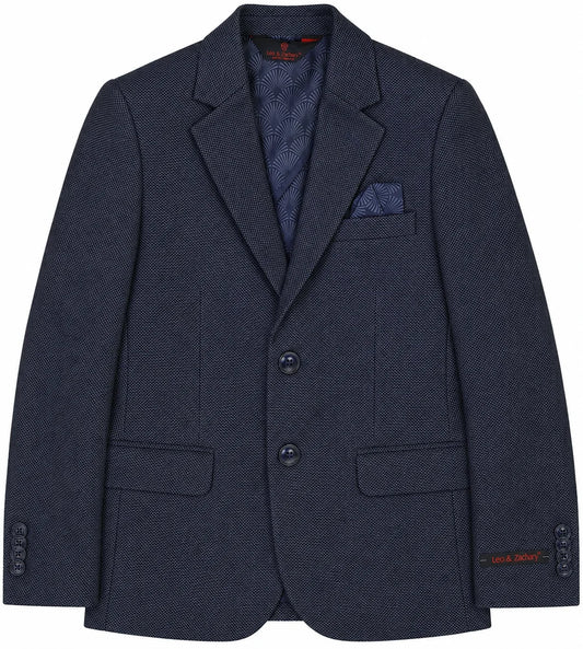 Weaved Stretch Blazer, Navy