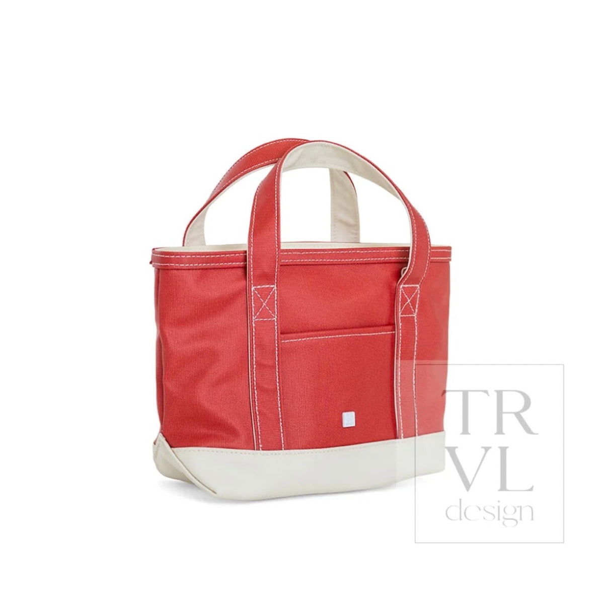 Coated Canvas Mini Tote, Heritage Red