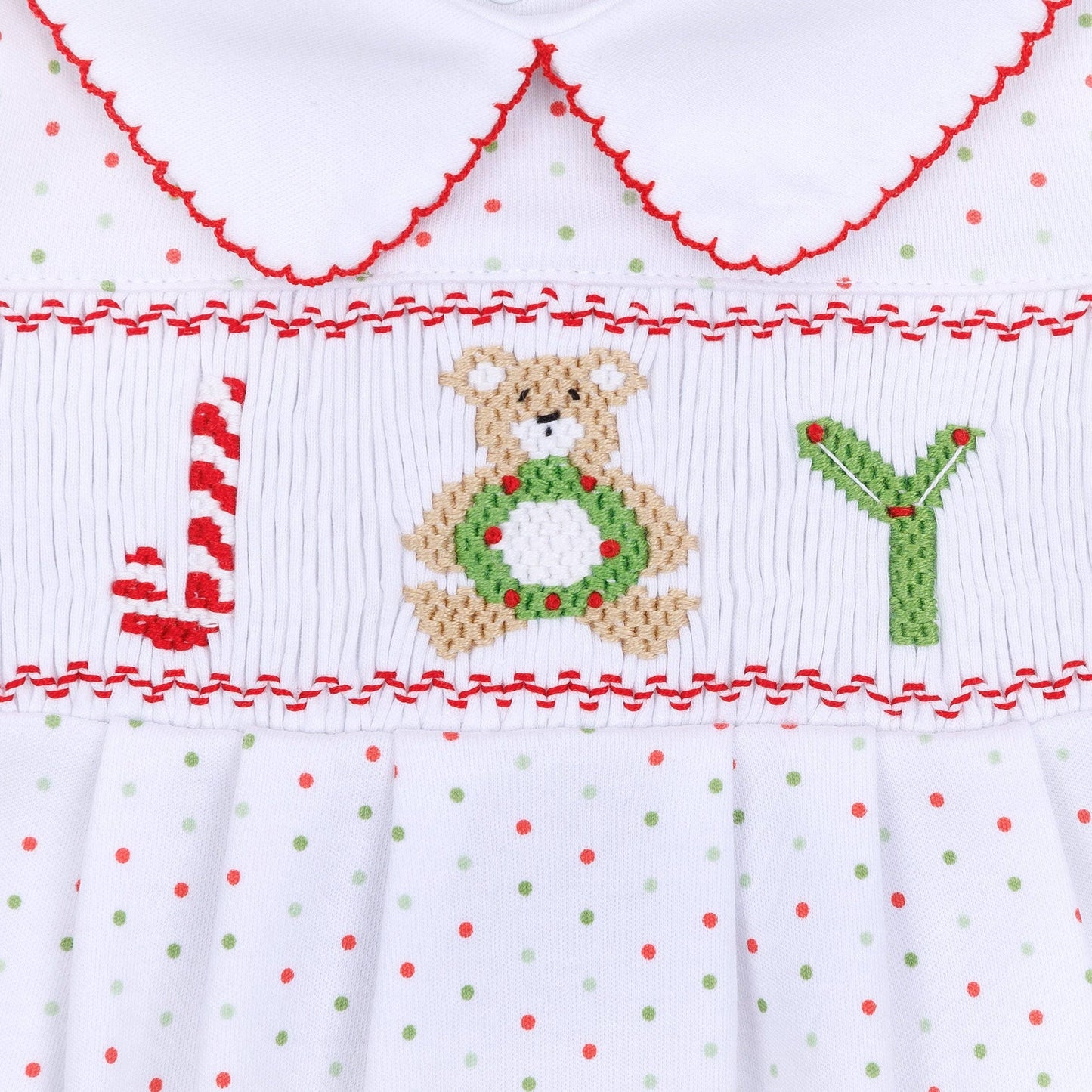 Christmas Joy Classics Smocked Long Sleeve Bubble - Red Boy