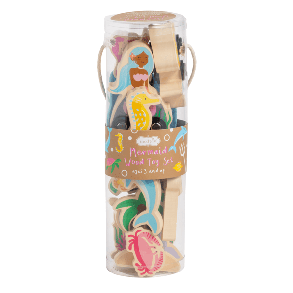 Wooden Toy Tube, Mermaid