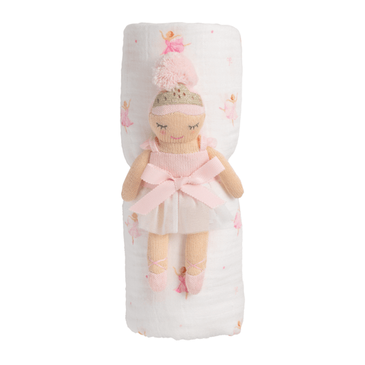 Ballerina Swaddle & Rattle