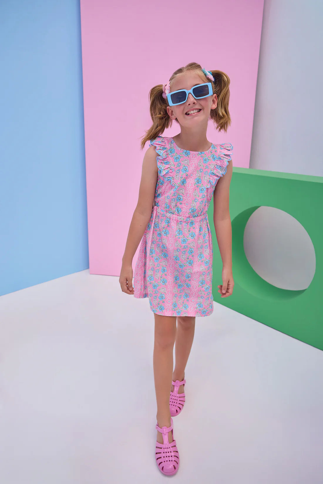 Cutout Dress, Spring Marguerite Floral