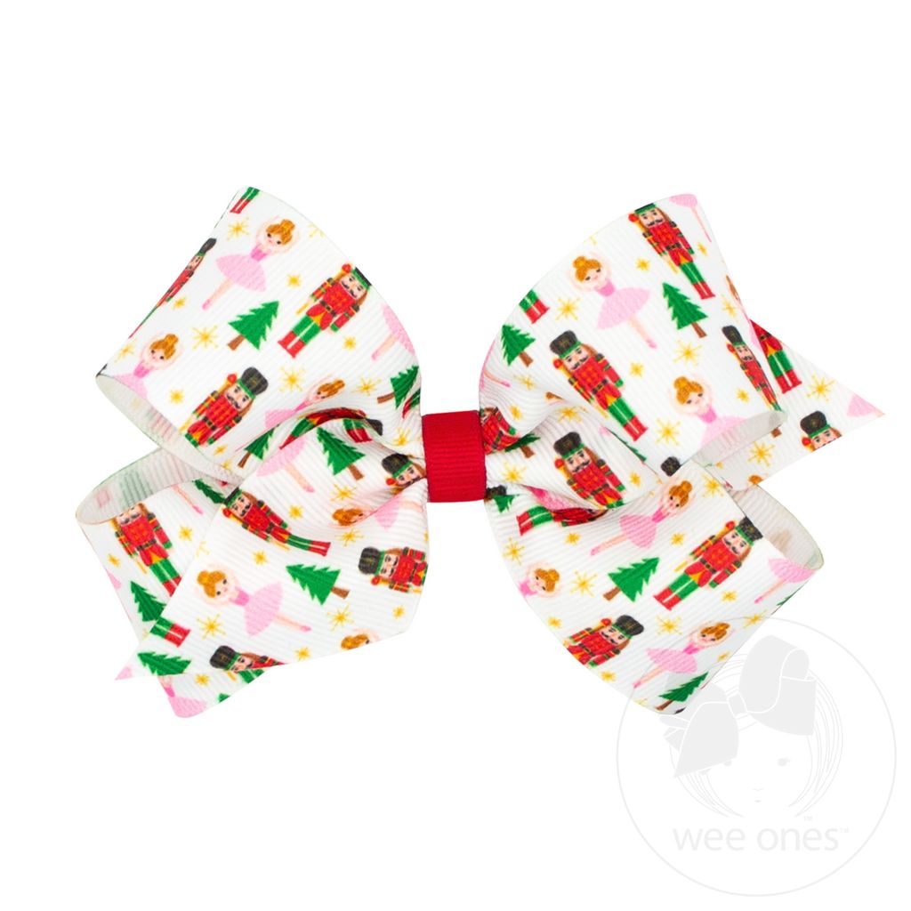 Medium Holiday Themed Christmas Nutcracker Bow