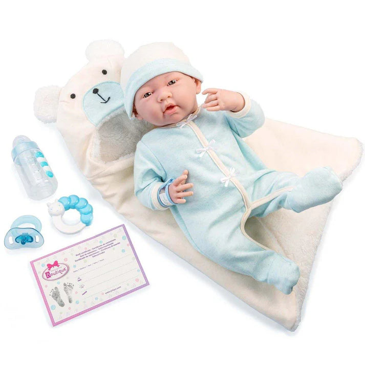 La Newborn 15.5" Soft Body Doll in Bear Bunting