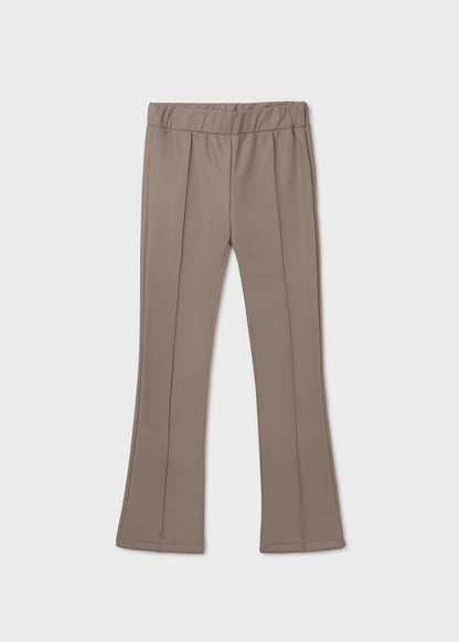 Front Seam Leatherette Pant, Taupe