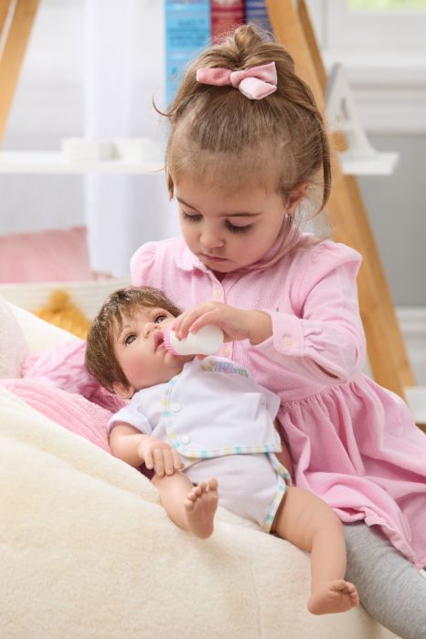 Wee Wonder Tiny Love 18in Doll, Brunette/Brown