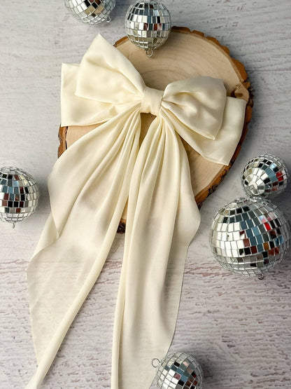 Satin Coquette Bows - French Clip - 8" (Color Options)