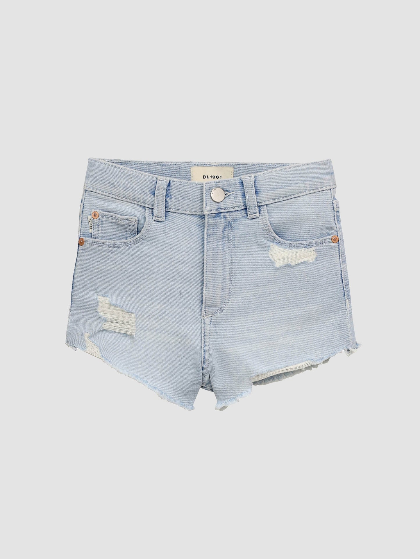 Lucy Distressed Denim Short, Poolside