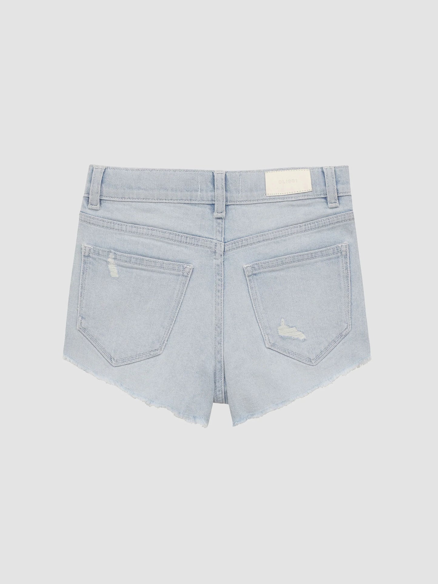 Lucy Distressed Denim Short, Poolside