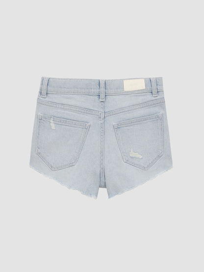 Lucy Distressed Denim Short, Poolside