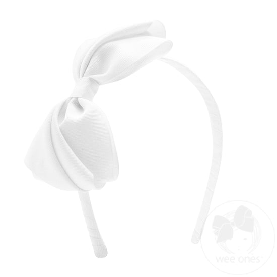 Mini King Pleated GG Bow on HeadBand (color options)