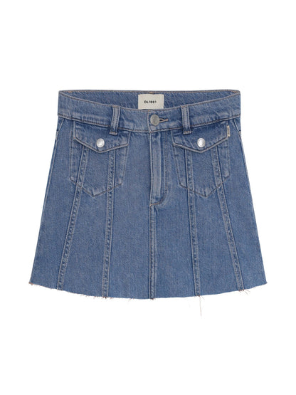Jenny Mini Skirt, Indigo Rose