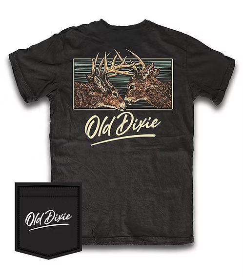Youth Old Dixie Fight Night SS Tee, Black