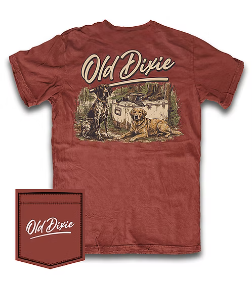 Youth Old Dixie Dynamic Duo SS Tee, Red